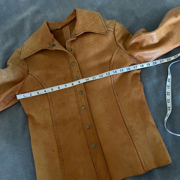 Vintage 60s 70s Leather Jacket East West Musical Instruments - Picture 3 of 10